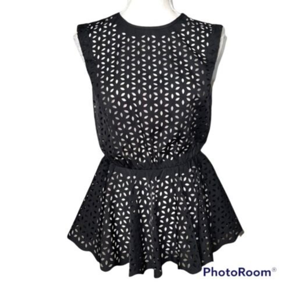 EUC Gracia Black peplum Sleeveless Open Back